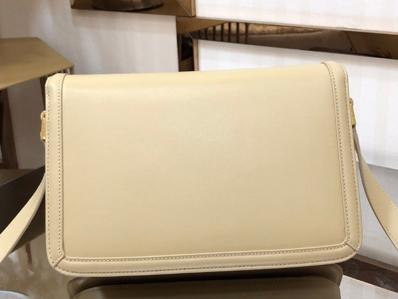 Sneakerhill - Solferino Medium Leather Bag Beige - sneakerhillcom