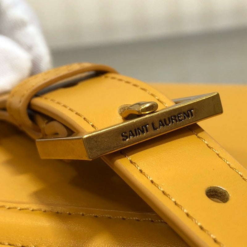 Sneakerhill - Solferino Medium Leather Bag Mustard - sneakerhillcom