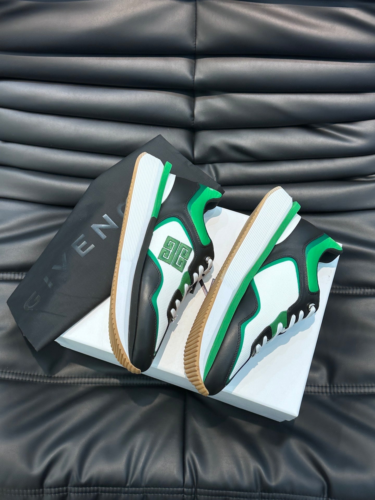 GVC Black and Green Sneakers-010 - sneakerhillcom