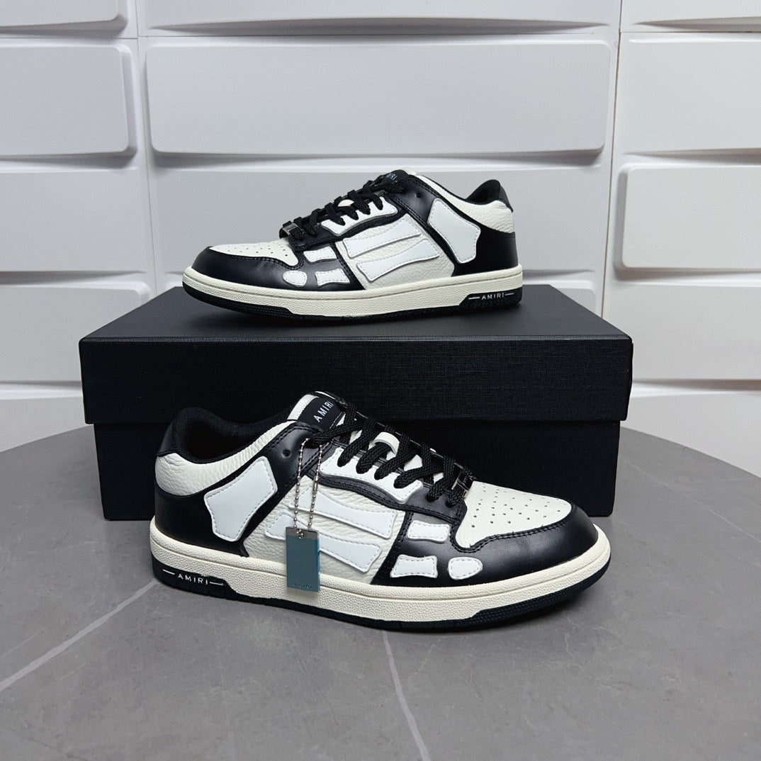 AMR Skel Top Low Black and White Sneakers-146 - sneakerhillcom