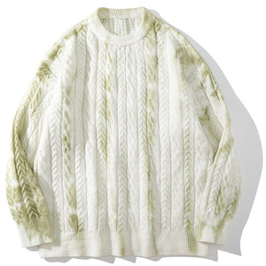 Sneakerhill Cable Knitted Sweater Tie Dye Sneakerhill