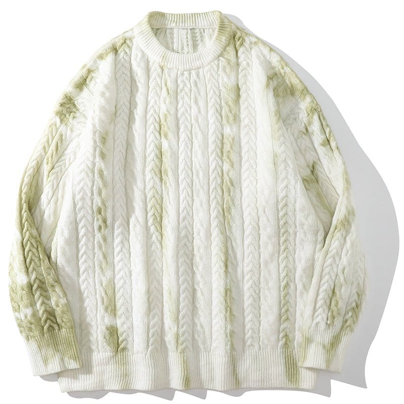 Sneakerhill Cable Knitted Sweater Tie Dye Sneakerhill