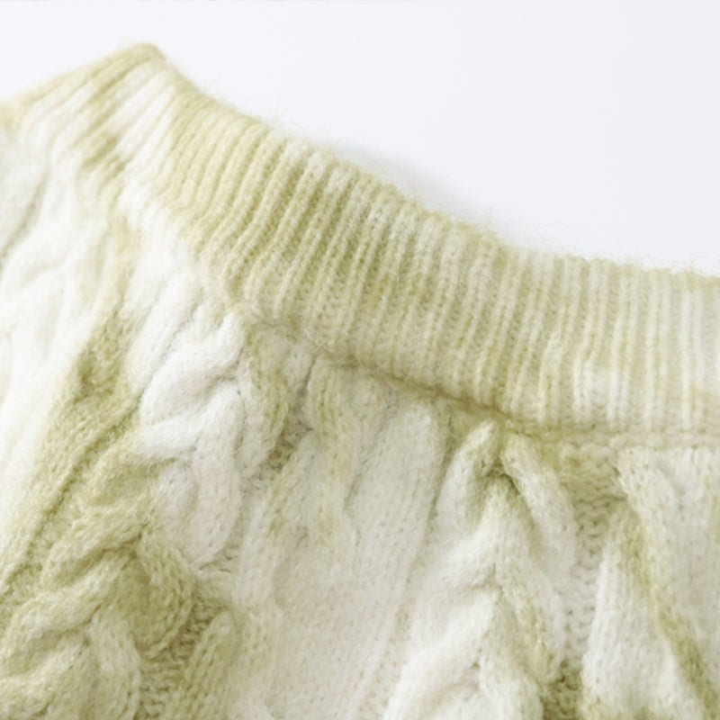 Sneakerhill Cable Knitted Sweater Tie Dye Sneakerhill