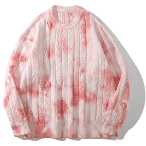 Sneakerhill Cable Knitted Sweater Tie Dye Sneakerhill