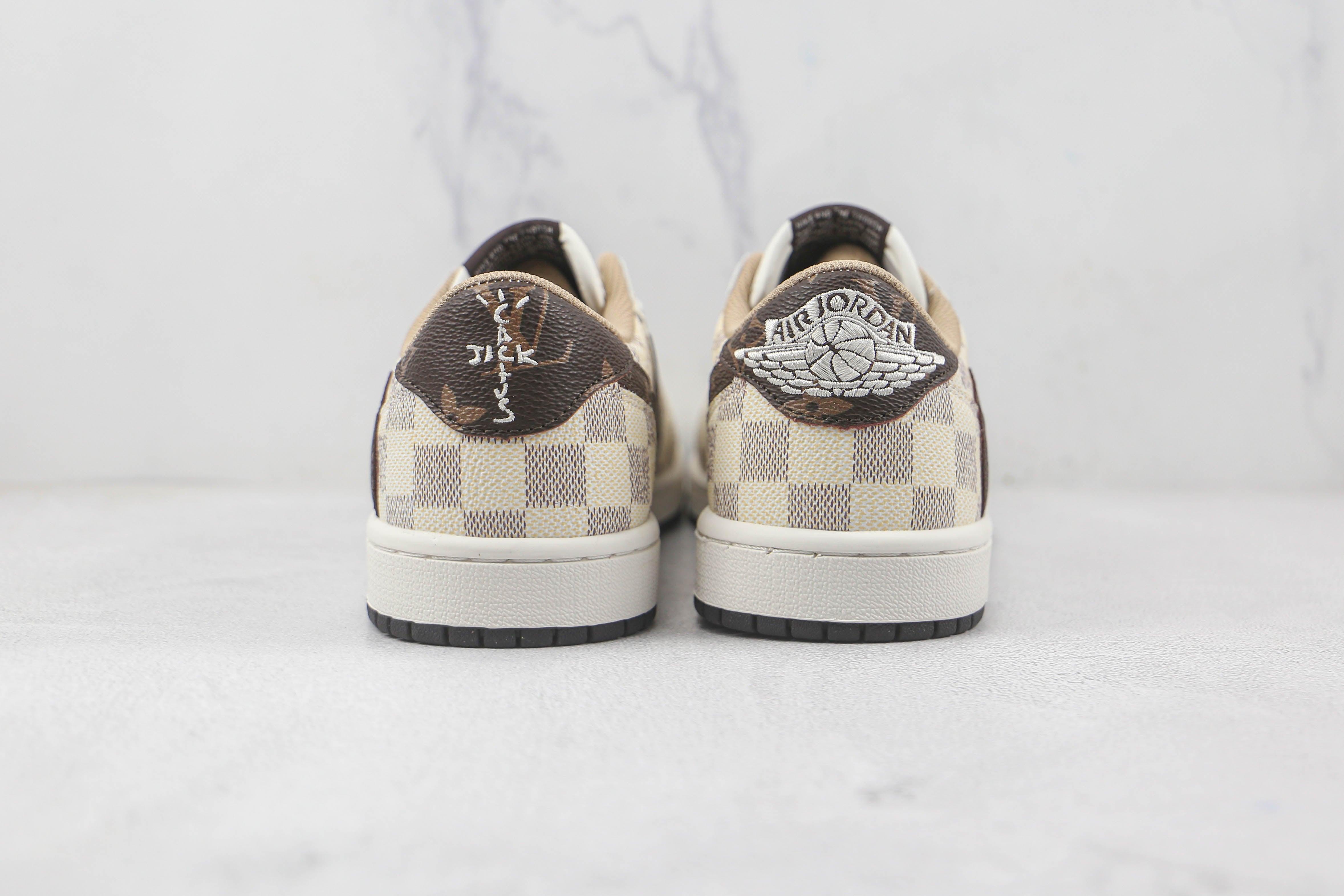 Custom Fragment x Travis Scott x Air Jordan 1 Low LV LUXURYSTEPSCO