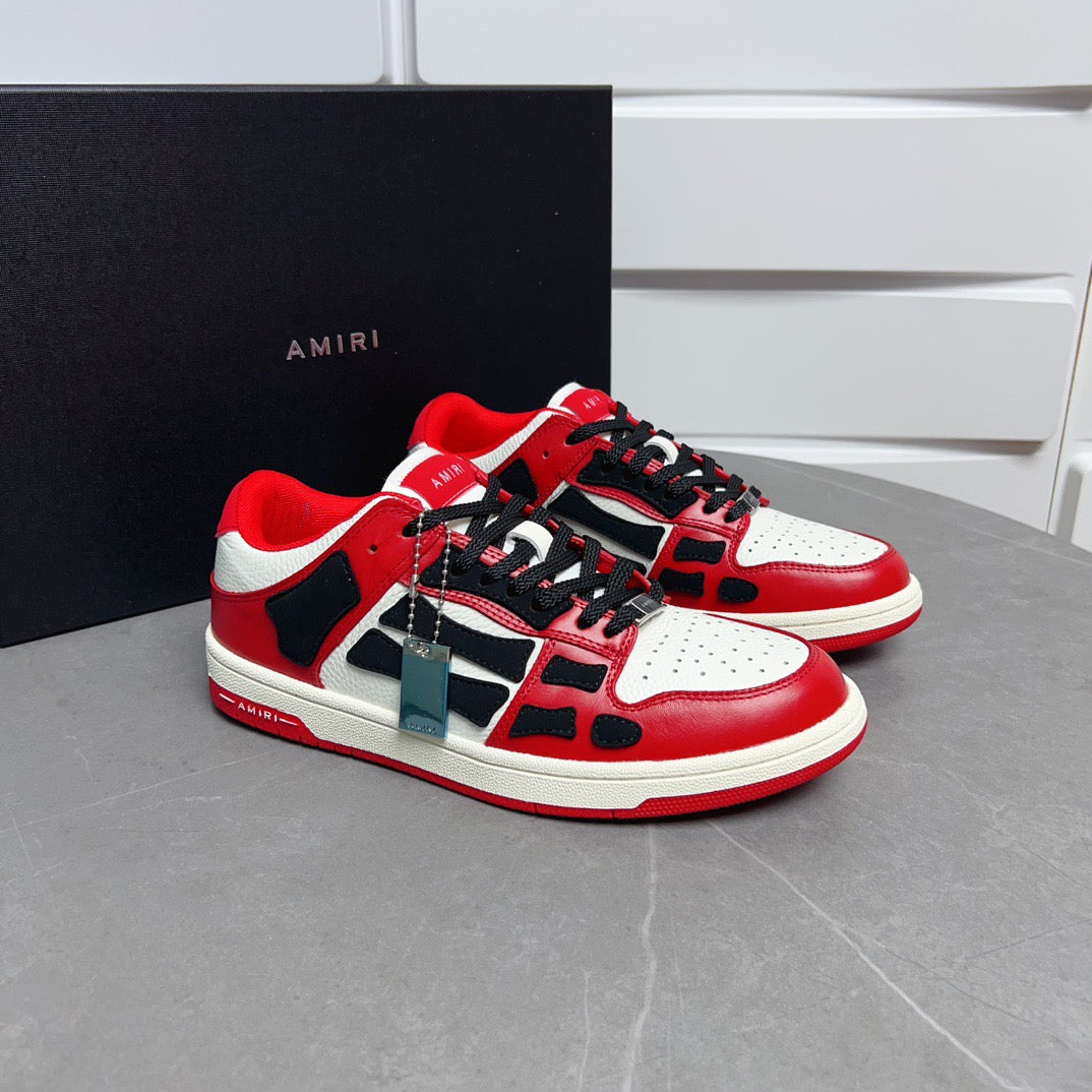 AMR Skel Top Low Red and Black Sneakers-132 - sneakerhillcom