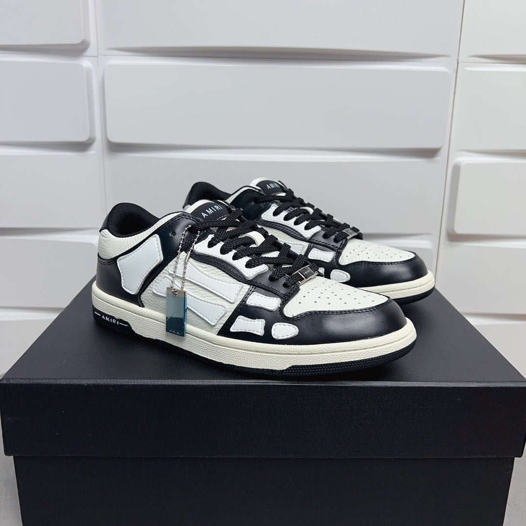 AMR Skel Top Low Black and White Sneakers-146 - sneakerhillcom