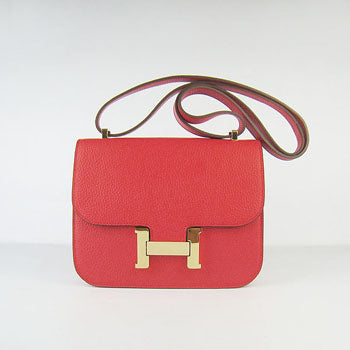 Constance Cowskin Leather Bag H017 red golden Kilta bags