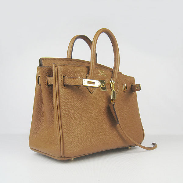 Birkin 25cm Handbag 6068 light coffee golden Kilta bags