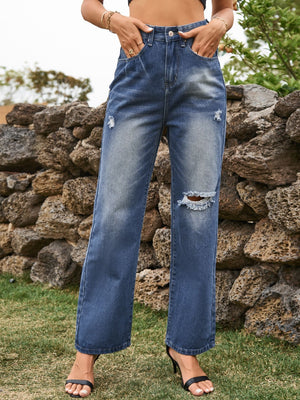 Distressed Jeans with Pockets Trendsi