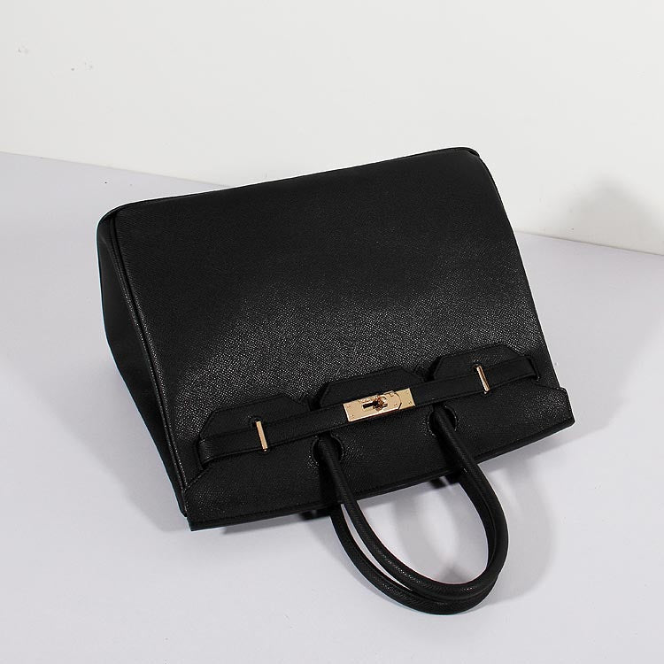 Birkin Bag Epsom Leather Black Gold - sneakerlandnet