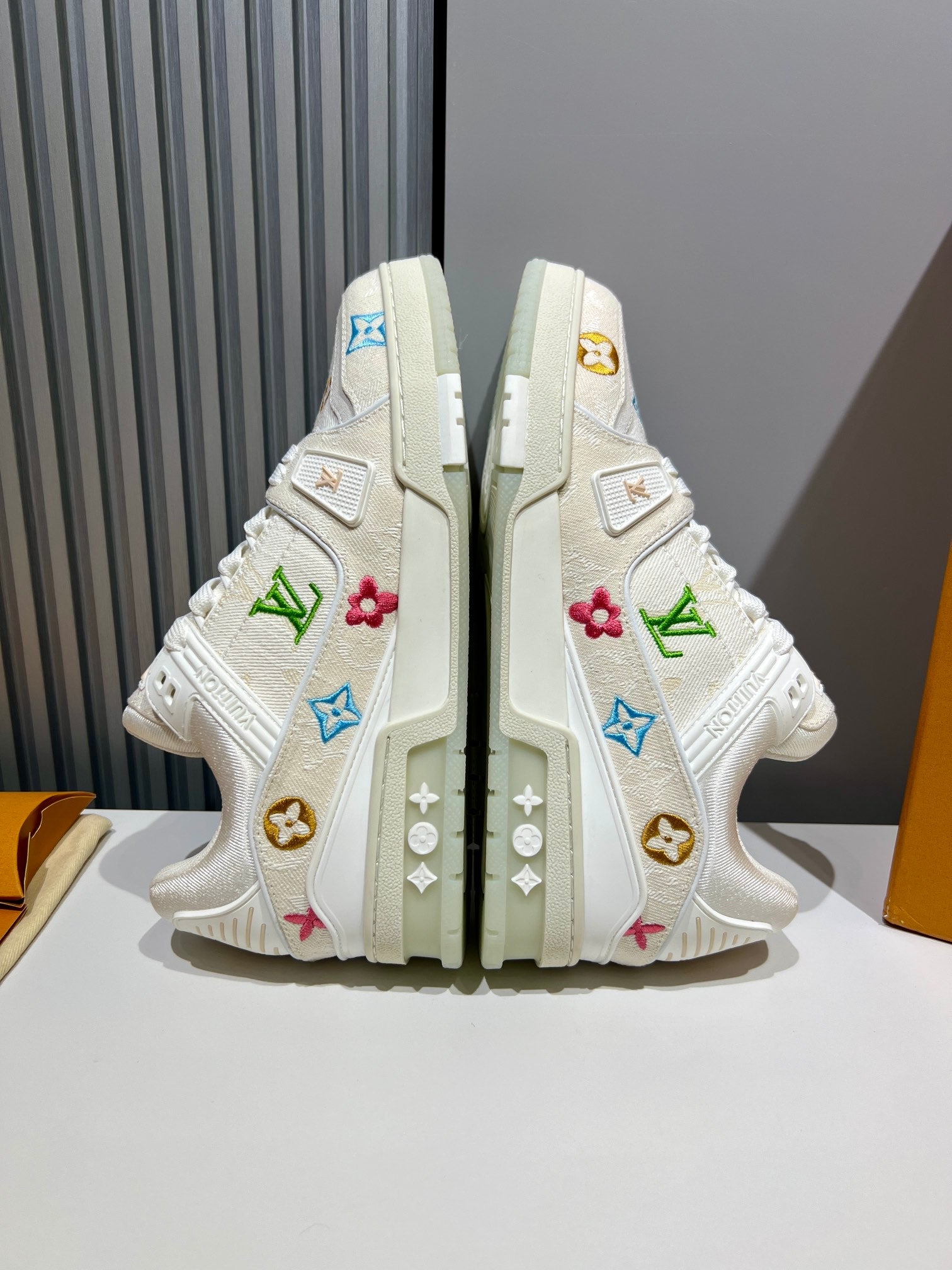 LUV Embroidered Creme Trainer  Sneakers-075 - sneakerhillcom