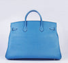 Birkin 35cm Togo Leather Handbags 6099 Blue Golden Kilta bags