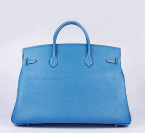 Birkin 35cm Togo Leather Handbags 6099 Blue Golden Kilta bags