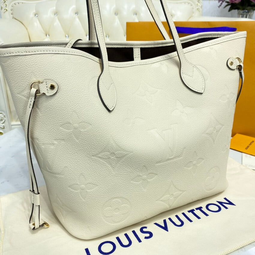 Sneakerhill Cream Leather Neverfull Bag - LUV 591