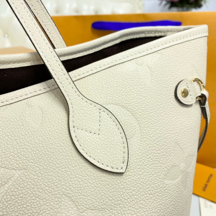 Sneakerhill Cream Leather Neverfull Bag - LUV 591