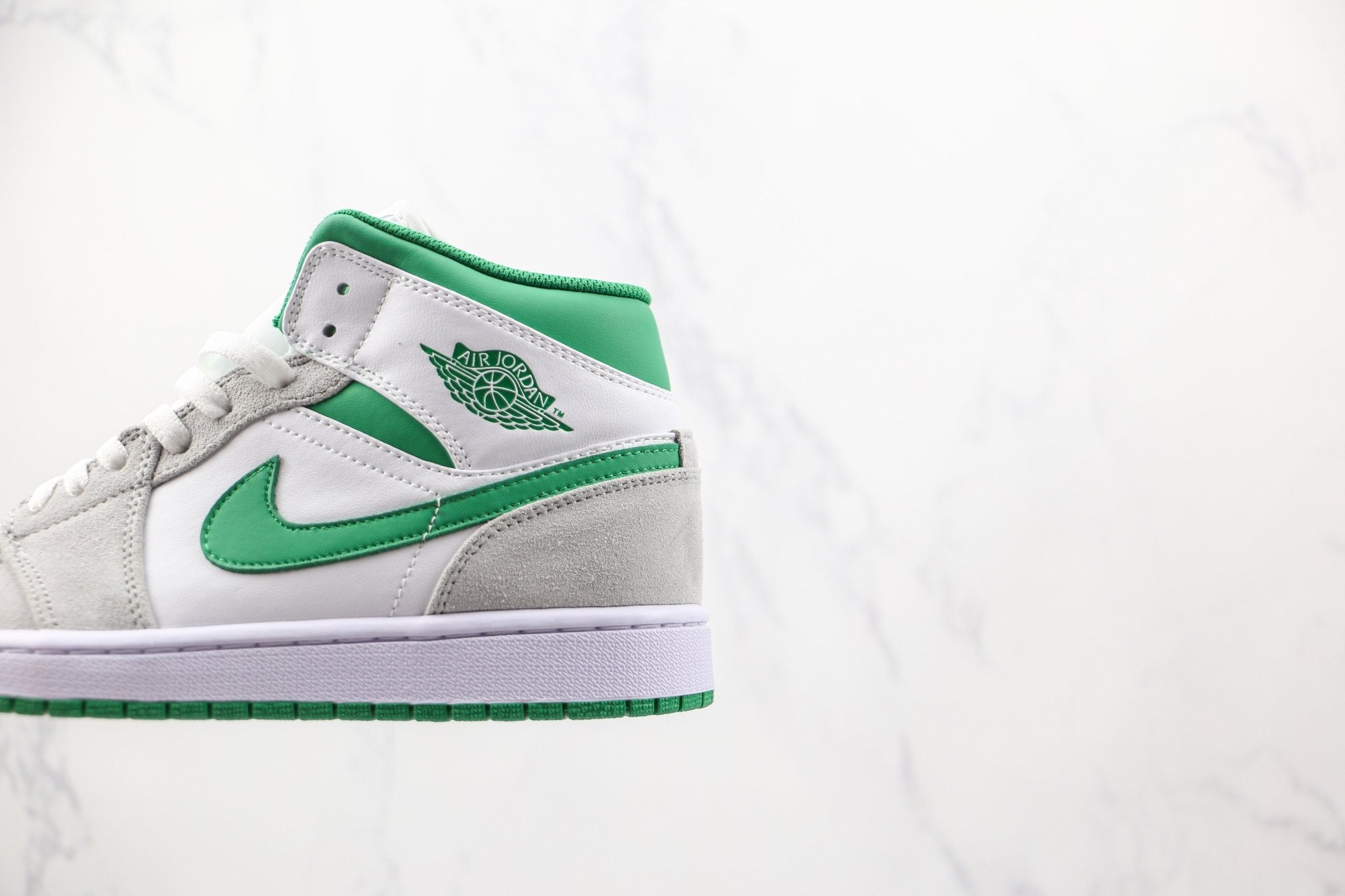 Custom Air Jordan 1 Green Grey Mid High Q - sneakerhypesusa