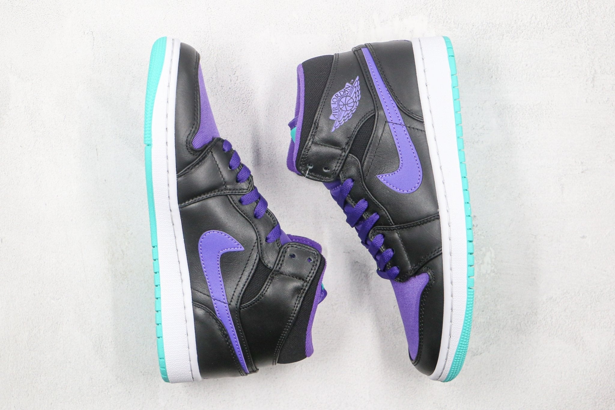 Custom Air Jordan 1 Purple Mid High Q - sneakerhypesusa