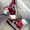 Custom RED Black White Jordan 1 CHICAGO High Q LUXURYSTEPSCO