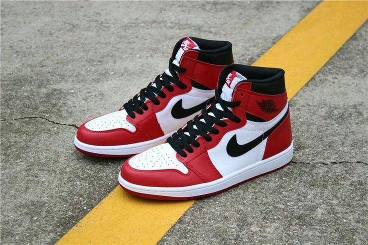 Custom RED Black White Jordan 1 CHICAGO High Q LUXURYSTEPSCO