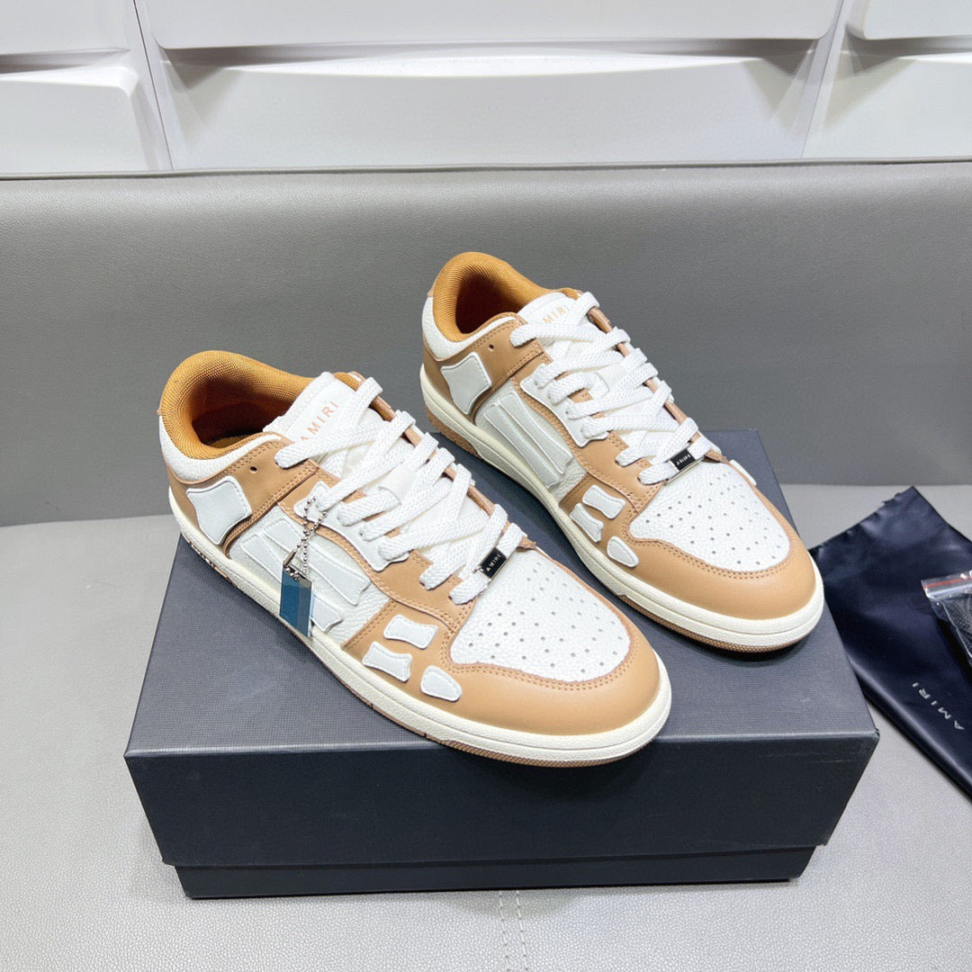 AMR Skel Top Low Brown and White Sneakers-157 - sneakerhillcom