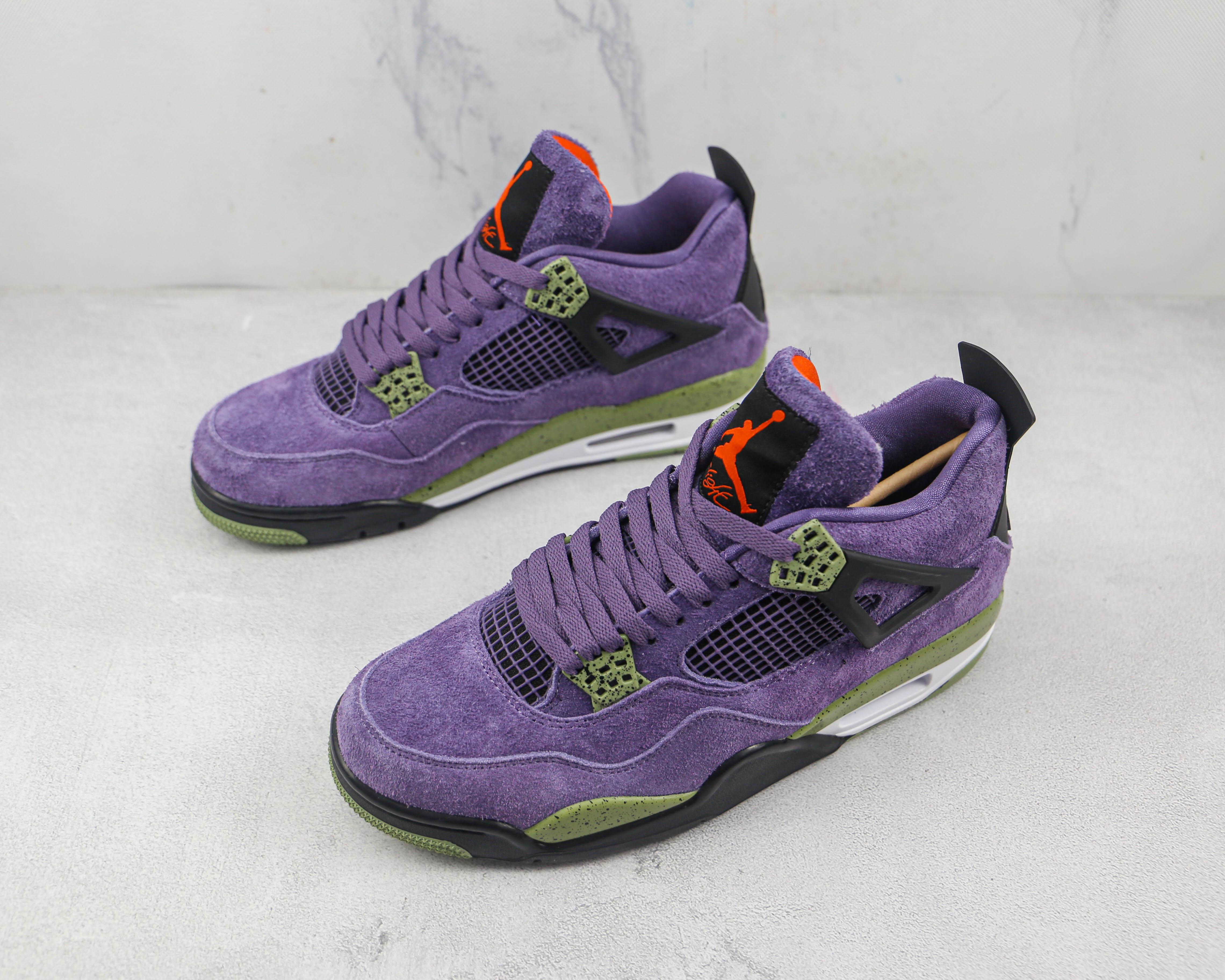 Custom Air Jordan 4 Retro Canyon Purple AJ4 Outblack