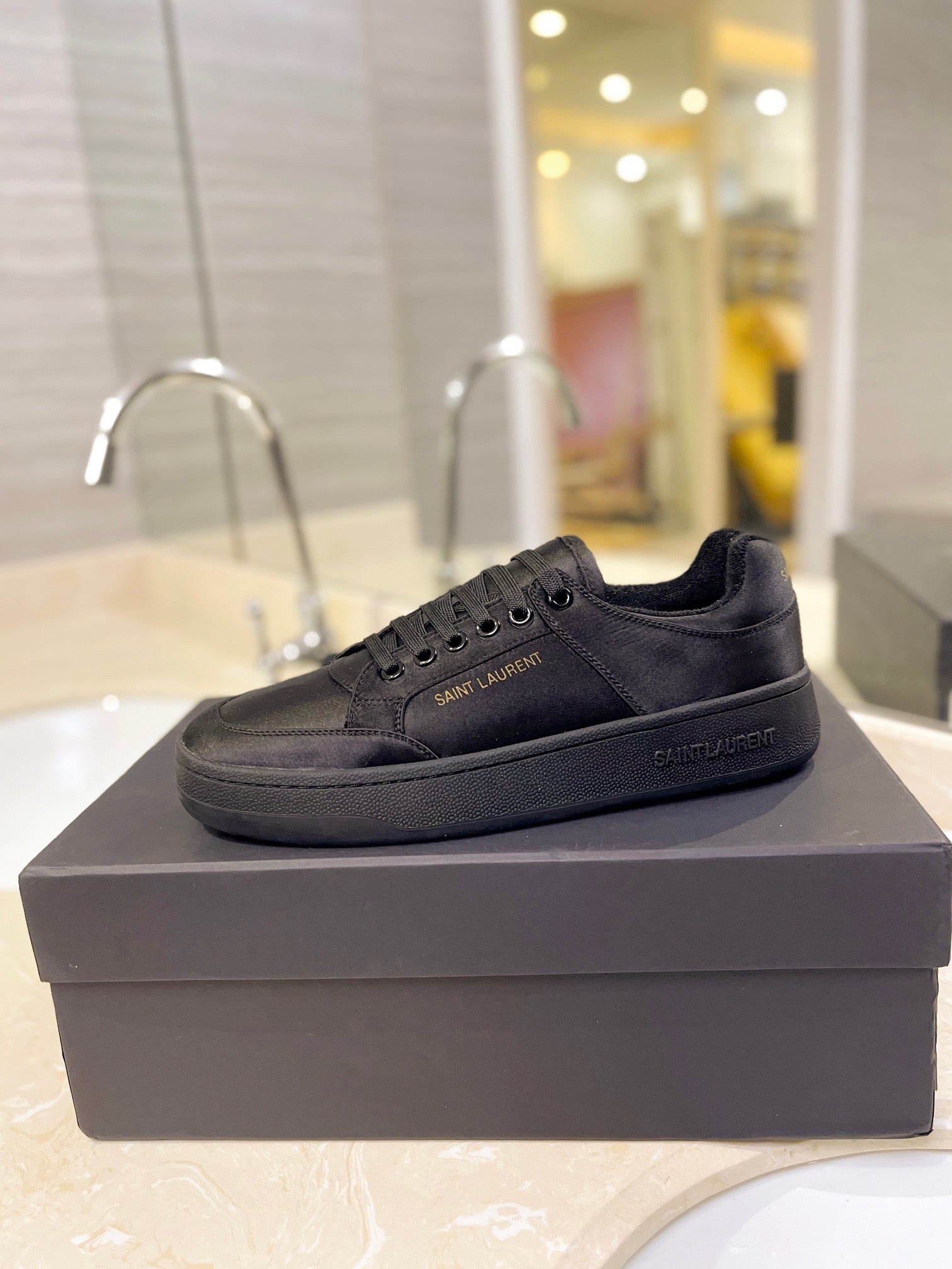 VSL Full Black Leather Sneakers-172 - sneakerhillcom