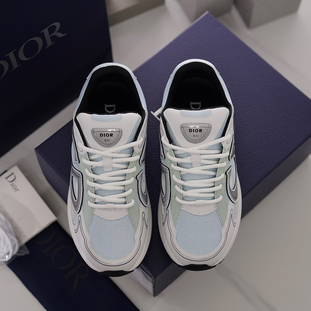 DOR B30 Blue Mesh and Technical Fabric  Sneakers -113 - sneakerhillcom