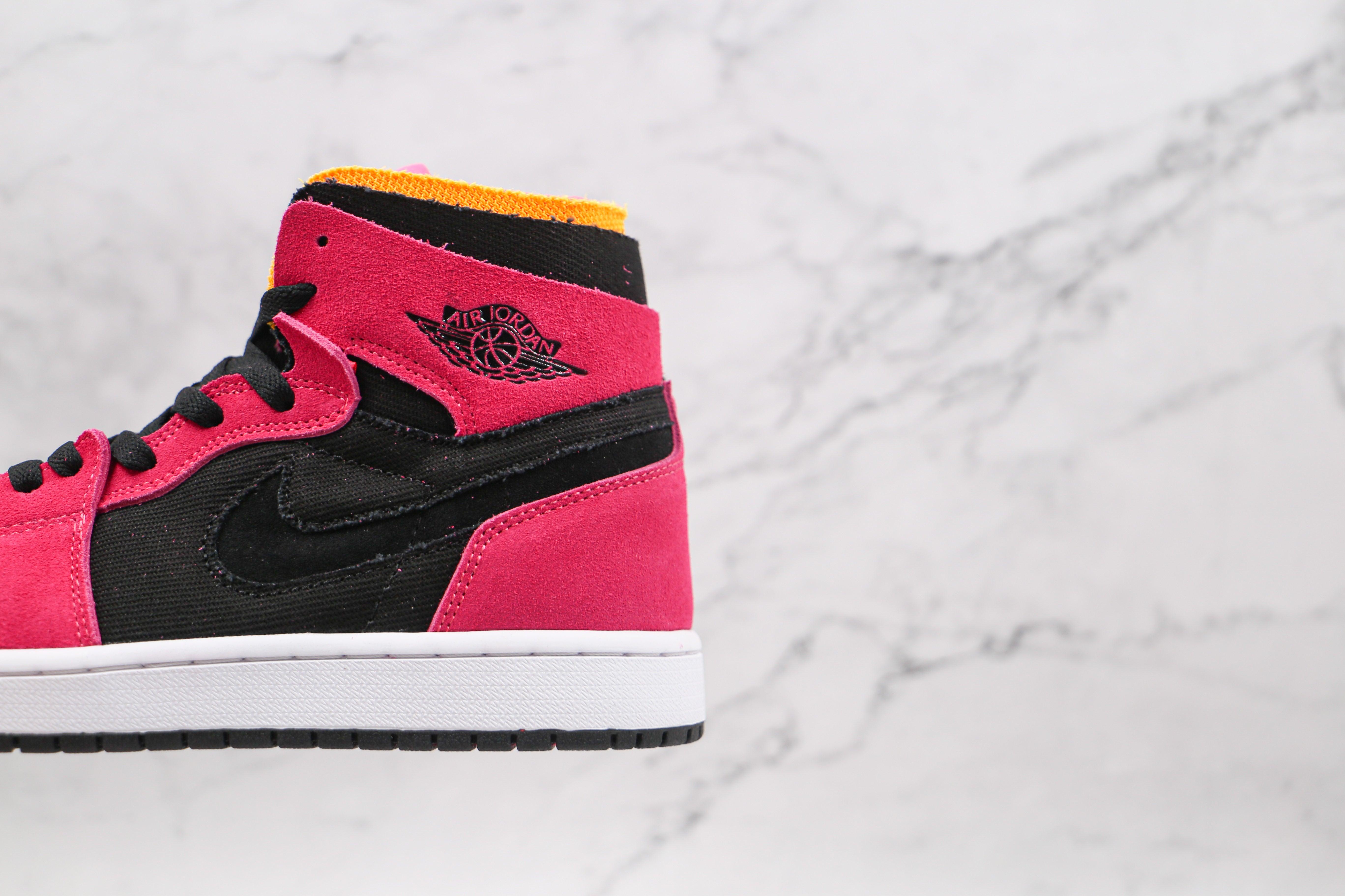 Custom RED Jordan 1 High Q Zoom Air ( Customs And Box ), Jordan 1 Sneakers Active sneakeronline