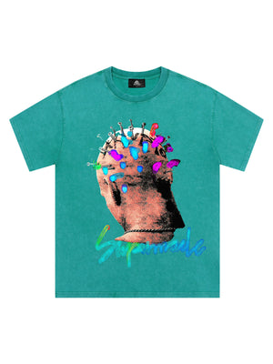 Sneakerhill Street Artistic Painted Portrait T-shirt SP240904FT77