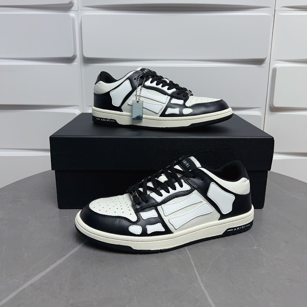 AMR Skel Top Low Black and White Sneakers-146 - sneakerhillcom