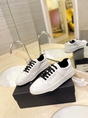 VSL Black and White Leather Sneakers-165 - sneakerhillcom