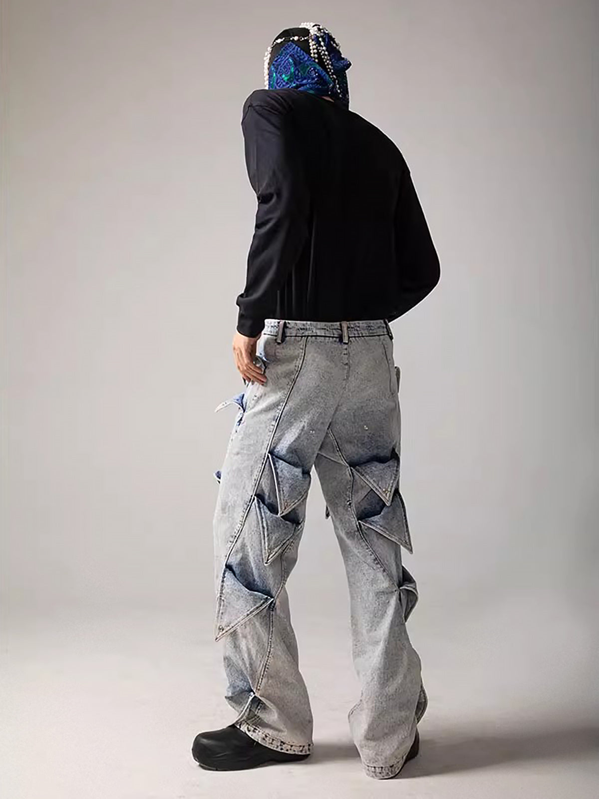 Sneakerhill High Street Deconstructed Washed Jeans - sneakerhillcom