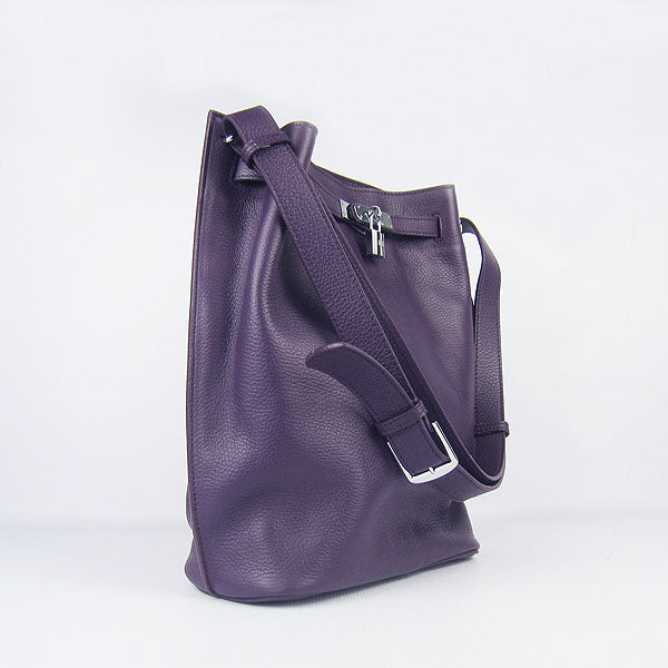 Nappa Leather Shoulder Bag H2804 purple Silver Kilta bags