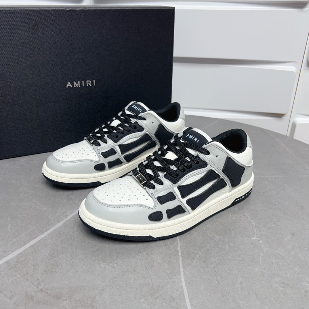 AMR Skel Top Low White ,Grey and Black Sneakers-151 - sneakerhillcom