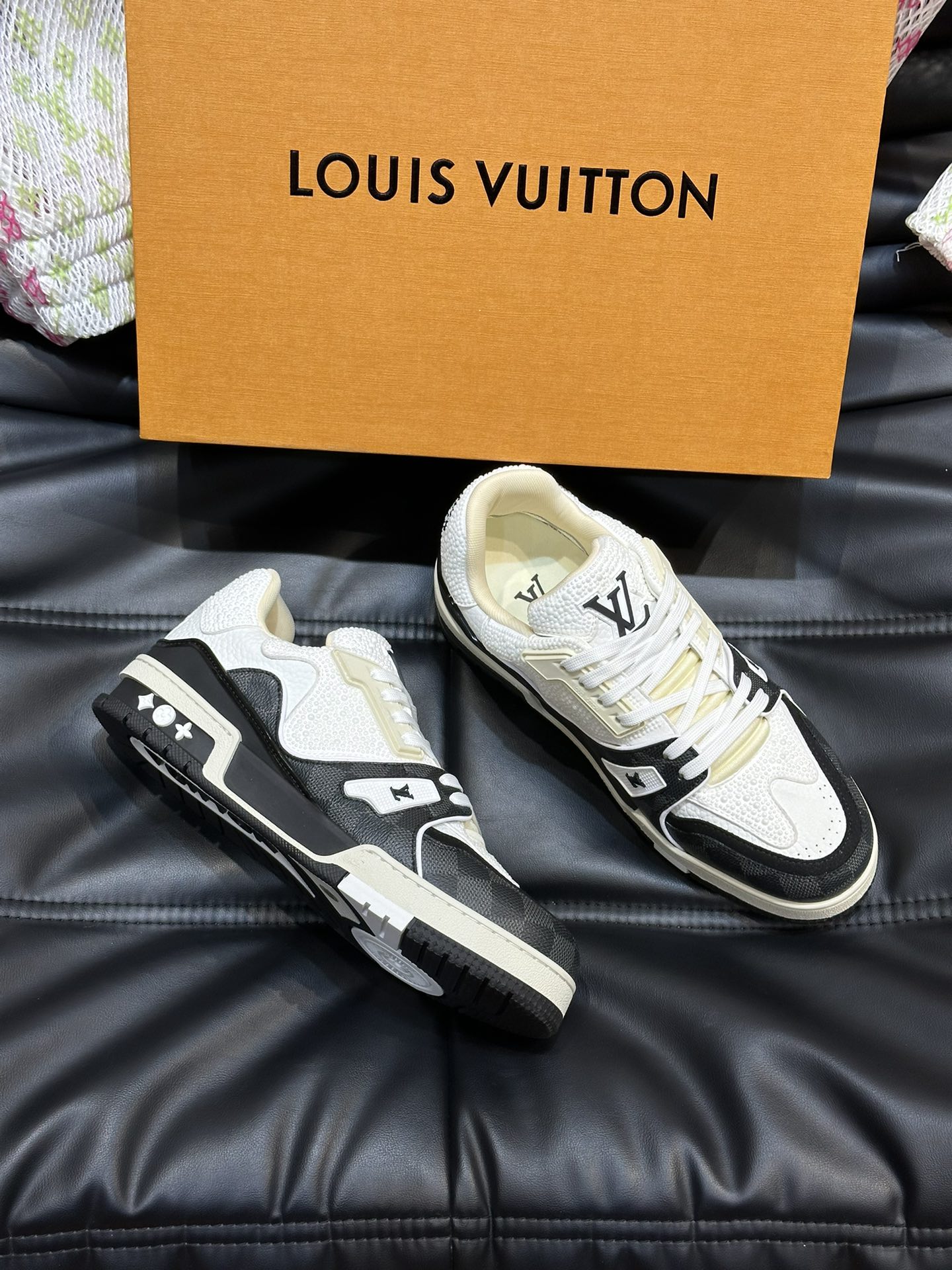 LUV Black and White Trainer Sneakers-081 - sneakerhillcom