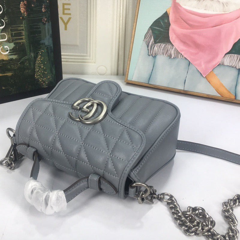 Sneakerhill - Marmont Mini Top Handle Bag Grey - sneakerhillcom