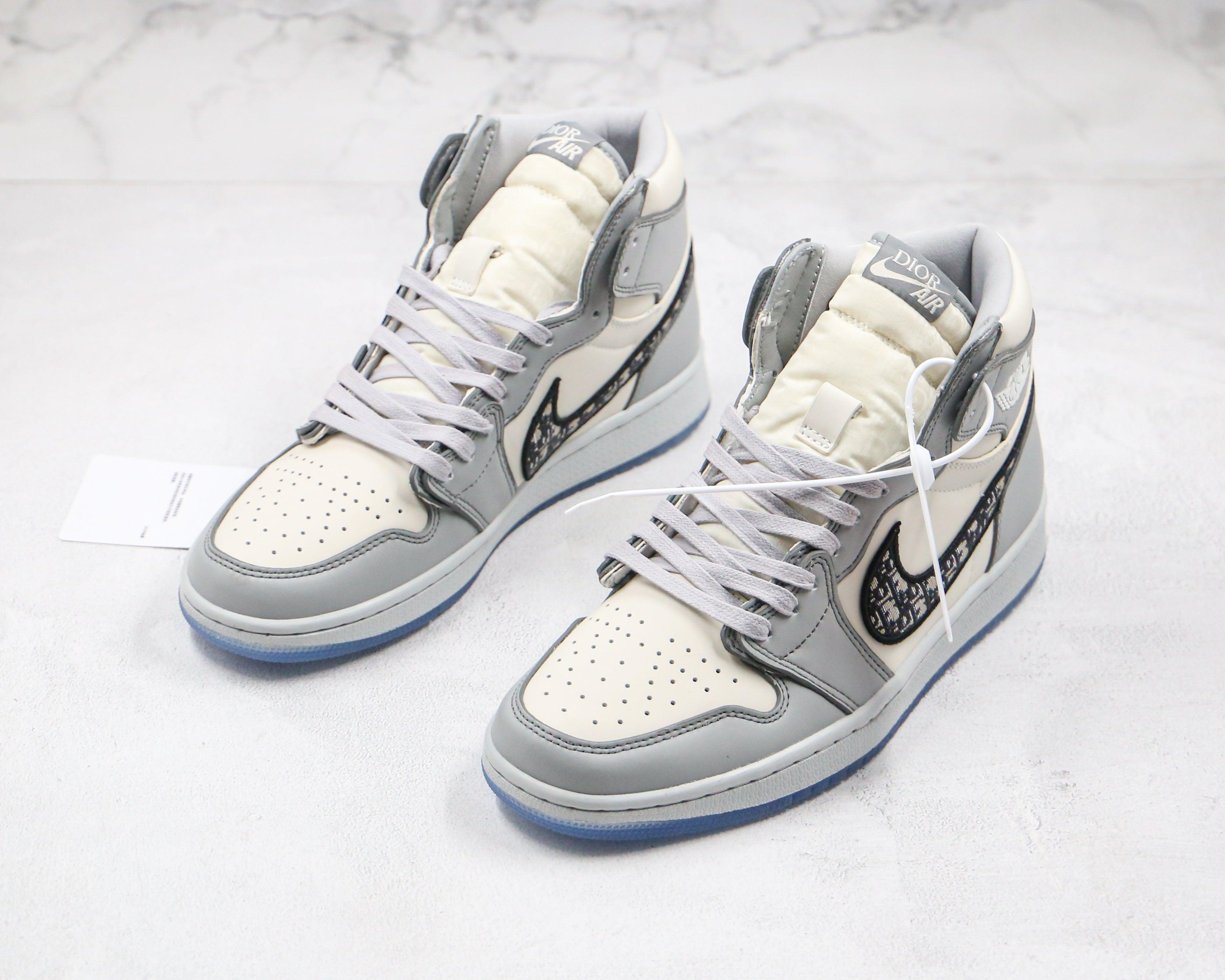 Custom Dior x Air Jordan 1 High OG "Grey"AJ1 High Q luxurysteps