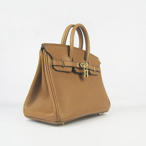 Birkin 25cm Handbag 6068 light coffee golden Kilta bags