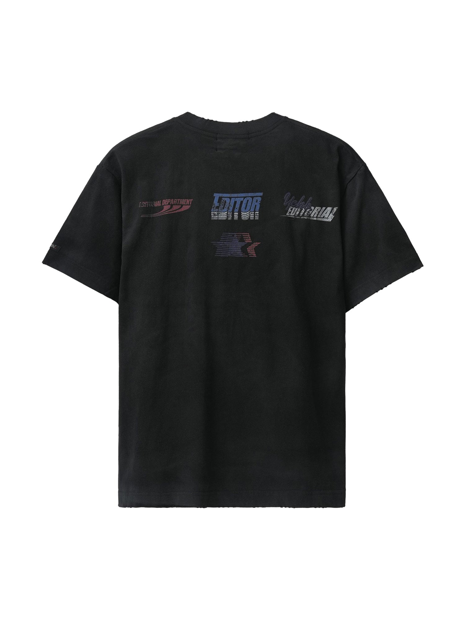 Sneakerhill Dirty Wash Heavy Print Street Rap T-Shirt SP2407042U13