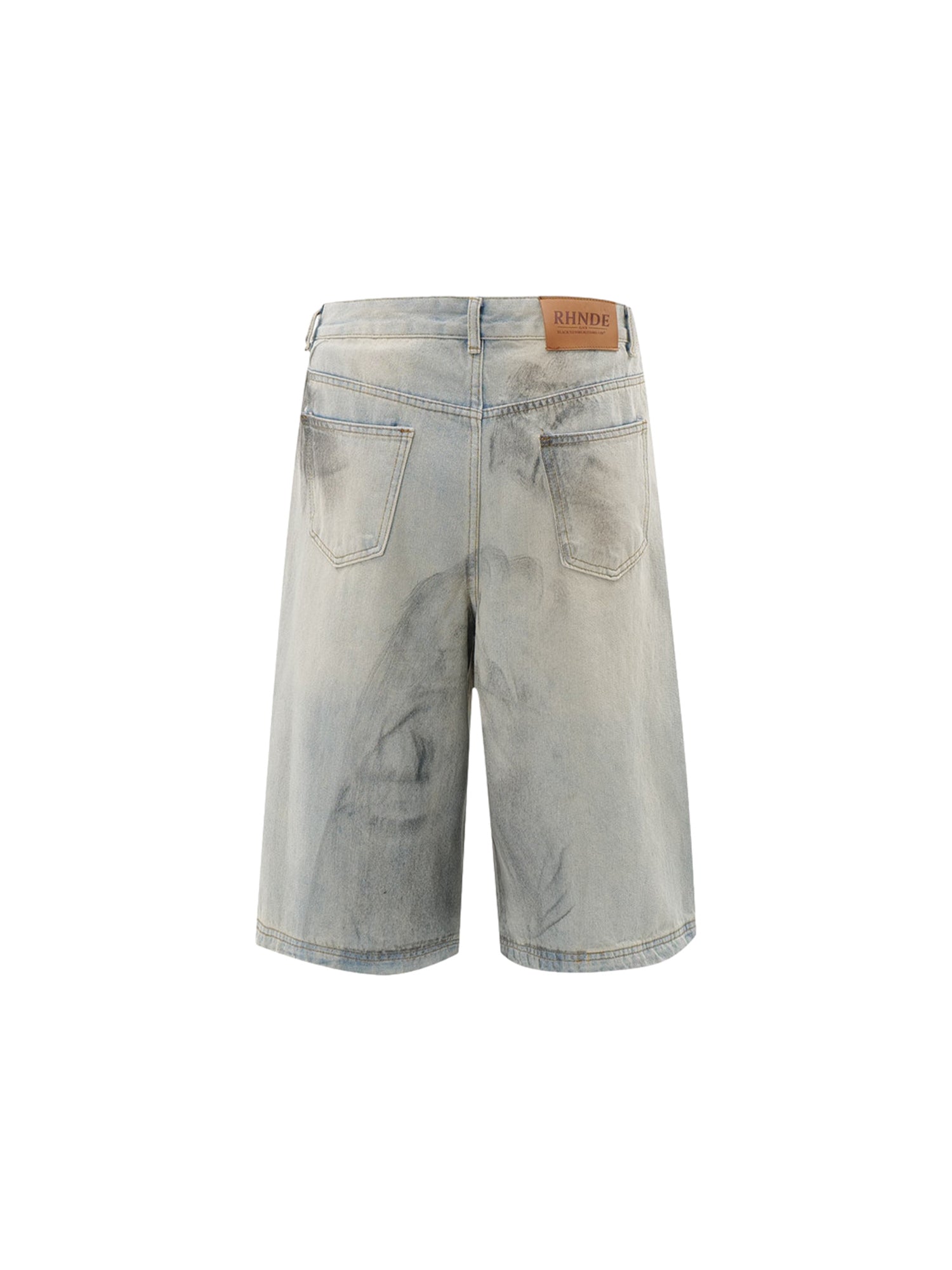 Sneakerhill Punk High Street Dirty Ripped Denim Jorts SP2407182JO2