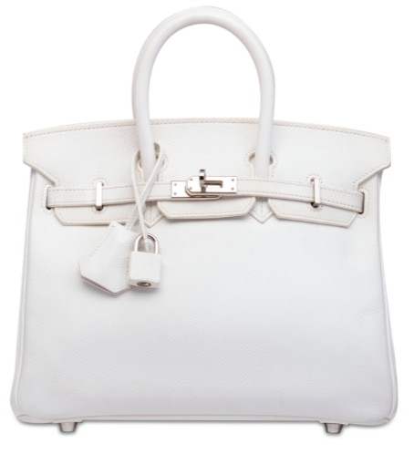 Birkin 25 Blanc White Epsom Palladium Hardware Kilta bags