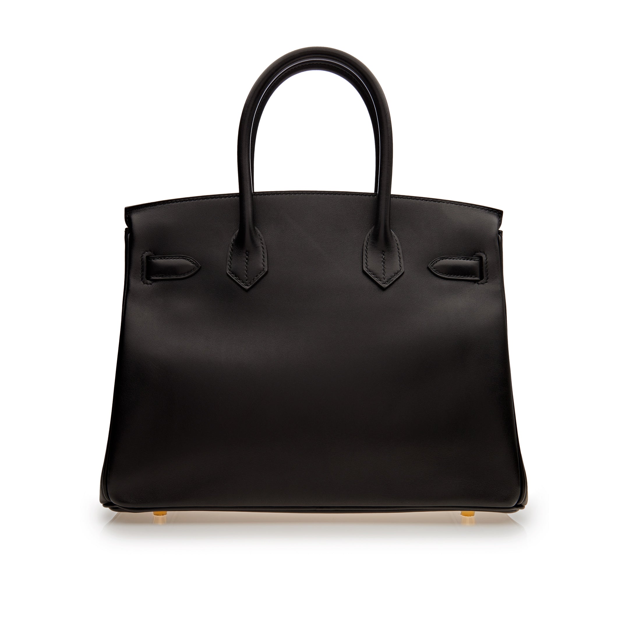 HRMS Birkin 30 Black Box Leather Gold Hardware - sneakerhillcom