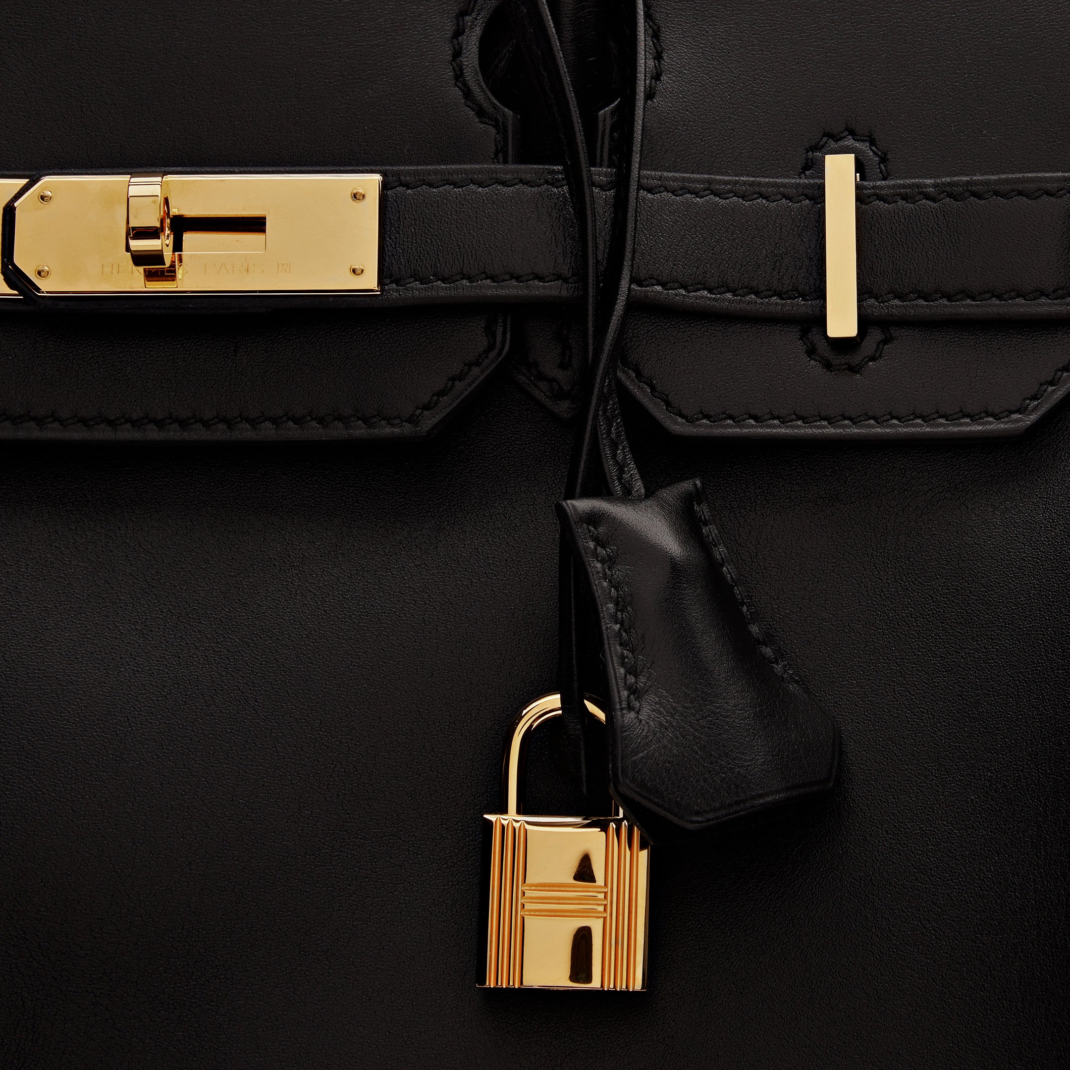 HRMS Birkin 30 Black Box Leather Gold Hardware - sneakerhillcom