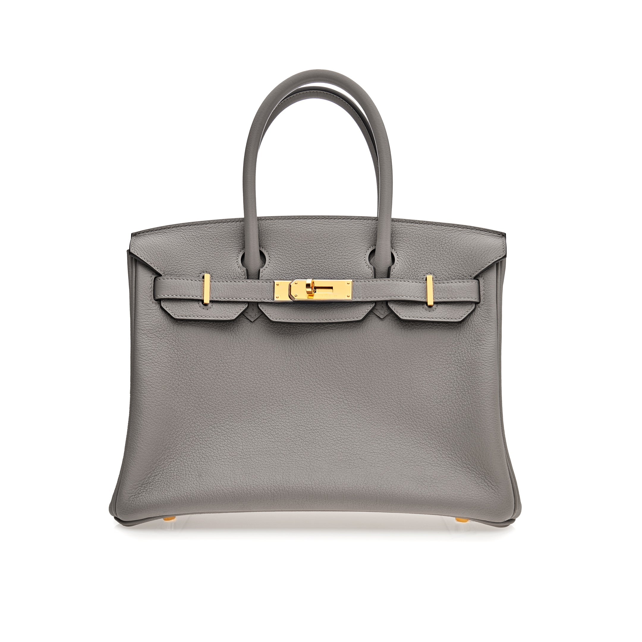 HMS Birkin 30 Gris Togo Leather Gold Hardware - sneakerhillcom