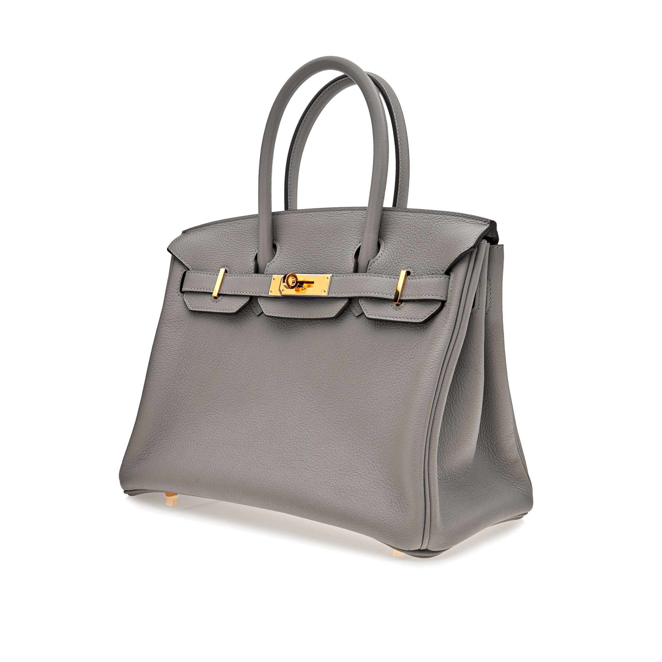 HMS Birkin 30 Gris Togo Leather Gold Hardware - sneakerhillcom