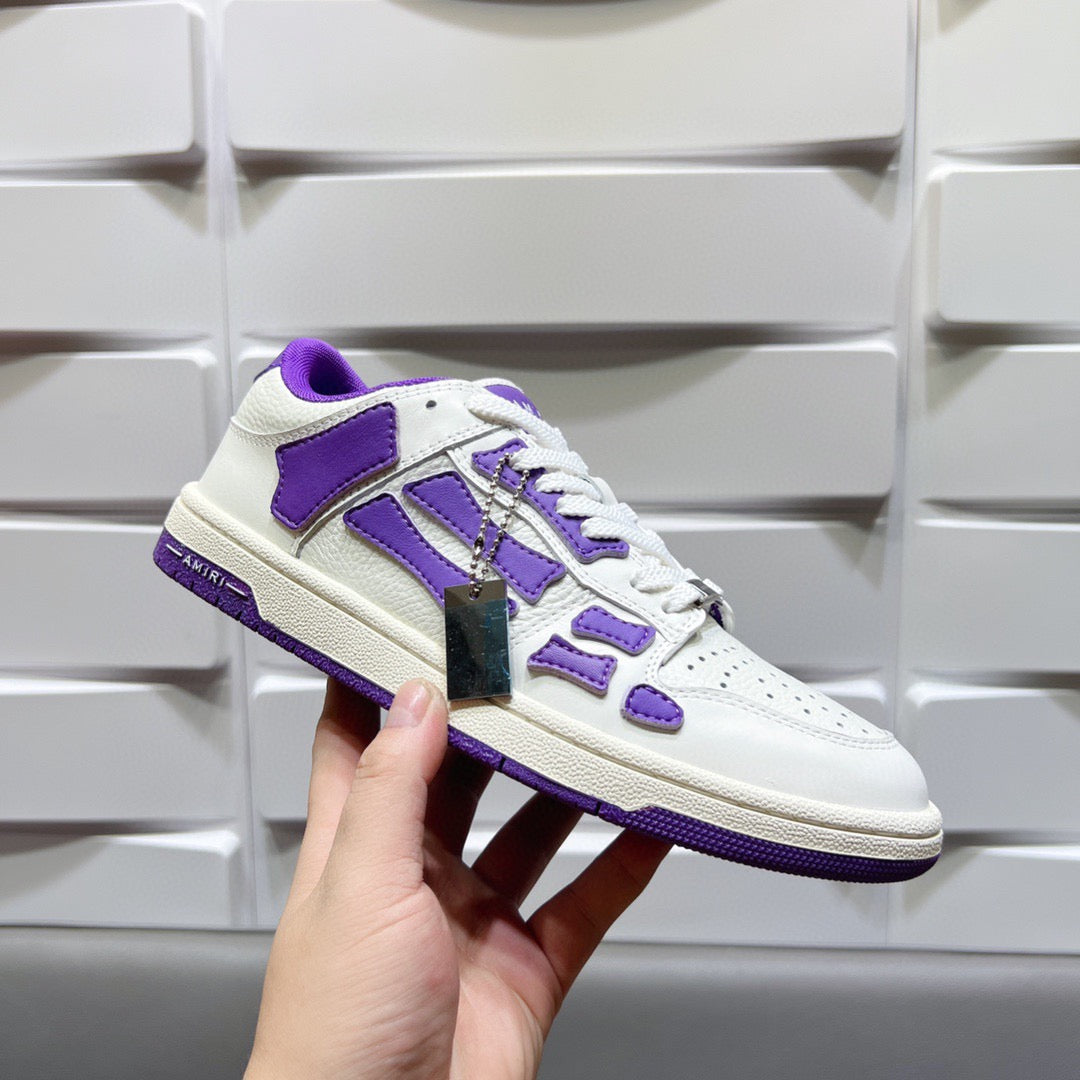 AMR Skel Top Low Purple and White Sneakers-153 - sneakerhillcom