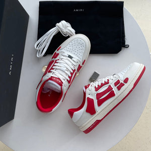 AMR Skel Top Low Red and White Sneakers-193 - sneakerhillcom