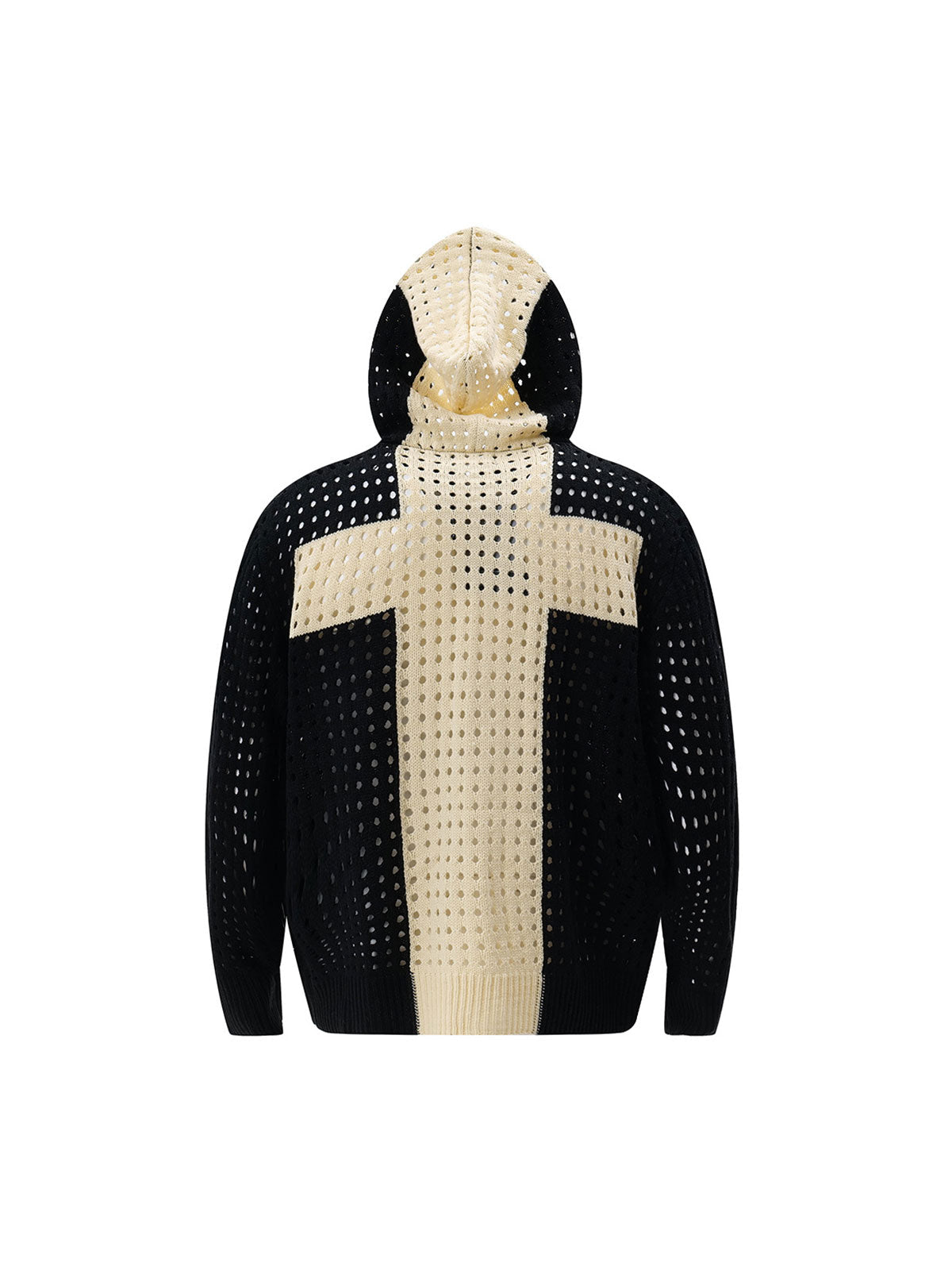 Sneakerhill Cross Jacquard Full Zipper Hooded Jacket - sneakerhillcom