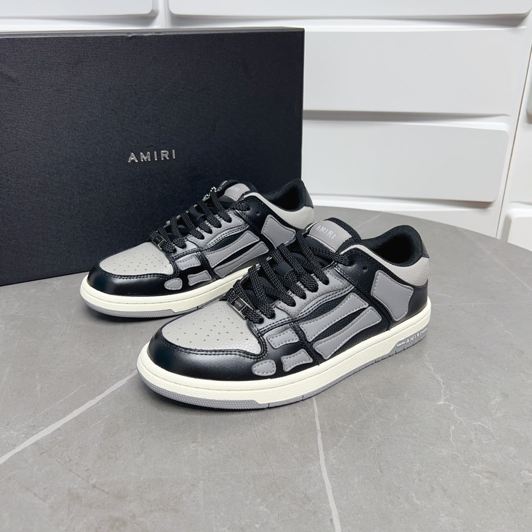 AMR Skel Top Low Grey and Black Sneakers-152 - sneakerhillcom